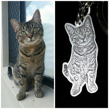 Load image into Gallery viewer, Personalised Photo Engraved Keychain