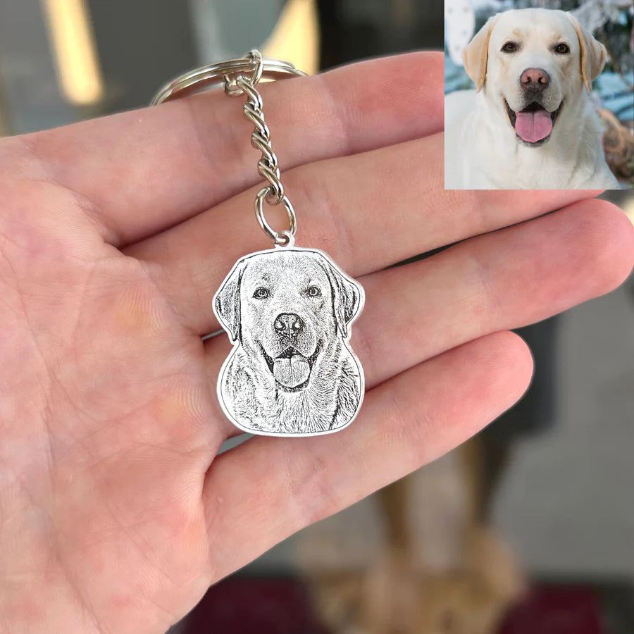 Engraved 2025 dog keychain